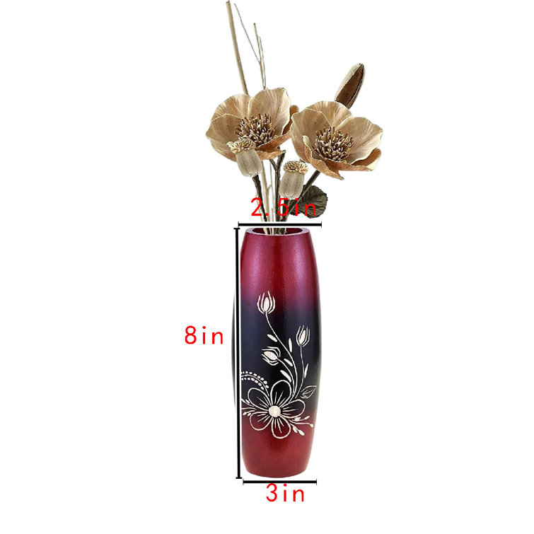 Red Barrel Studio® Handmade Wood Table Vase Wayfair Canada